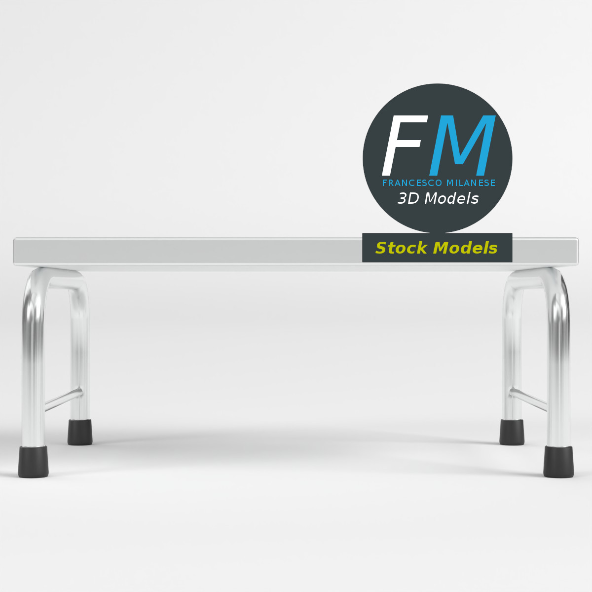 3D-Modell - Medizinischer Einstufiger Tritthocker - 03