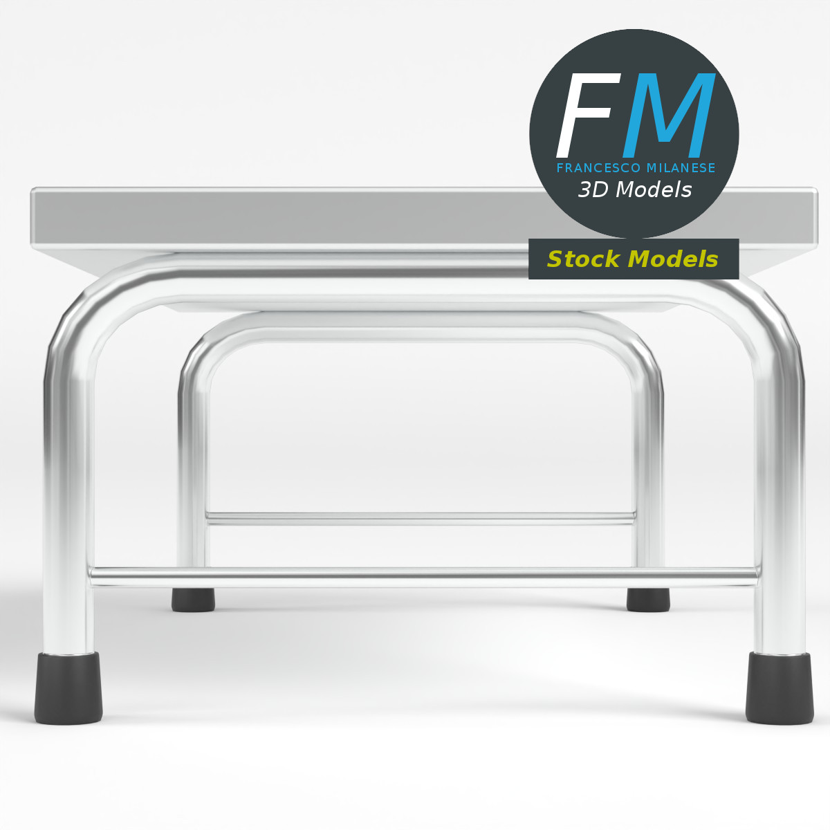 3D-Modell - Medizinischer Einstufiger Tritthocker - 04