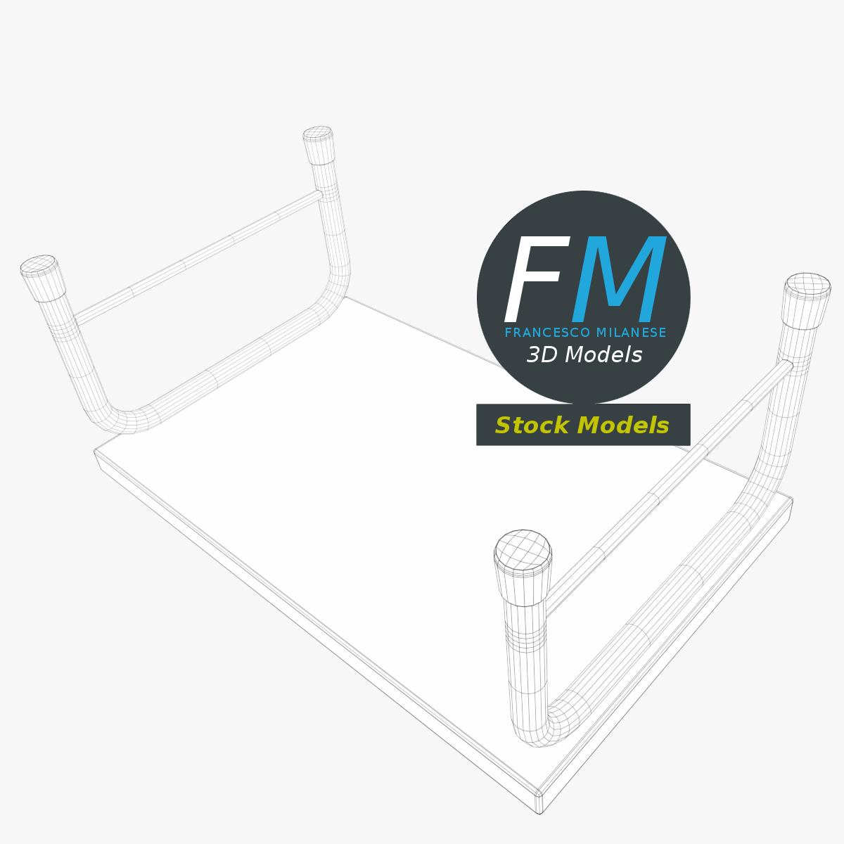 3D-Modell - Medizinischer Einstufiger Tritthocker - 08