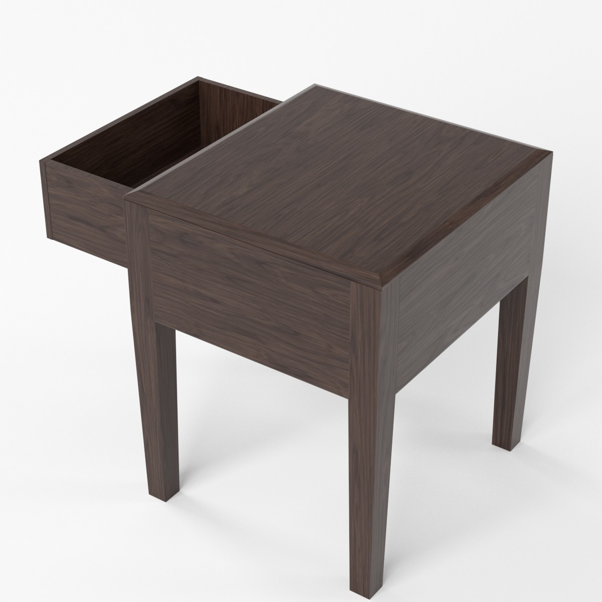 3D-Modell - Nachttisch mit Einer Schublade - 05