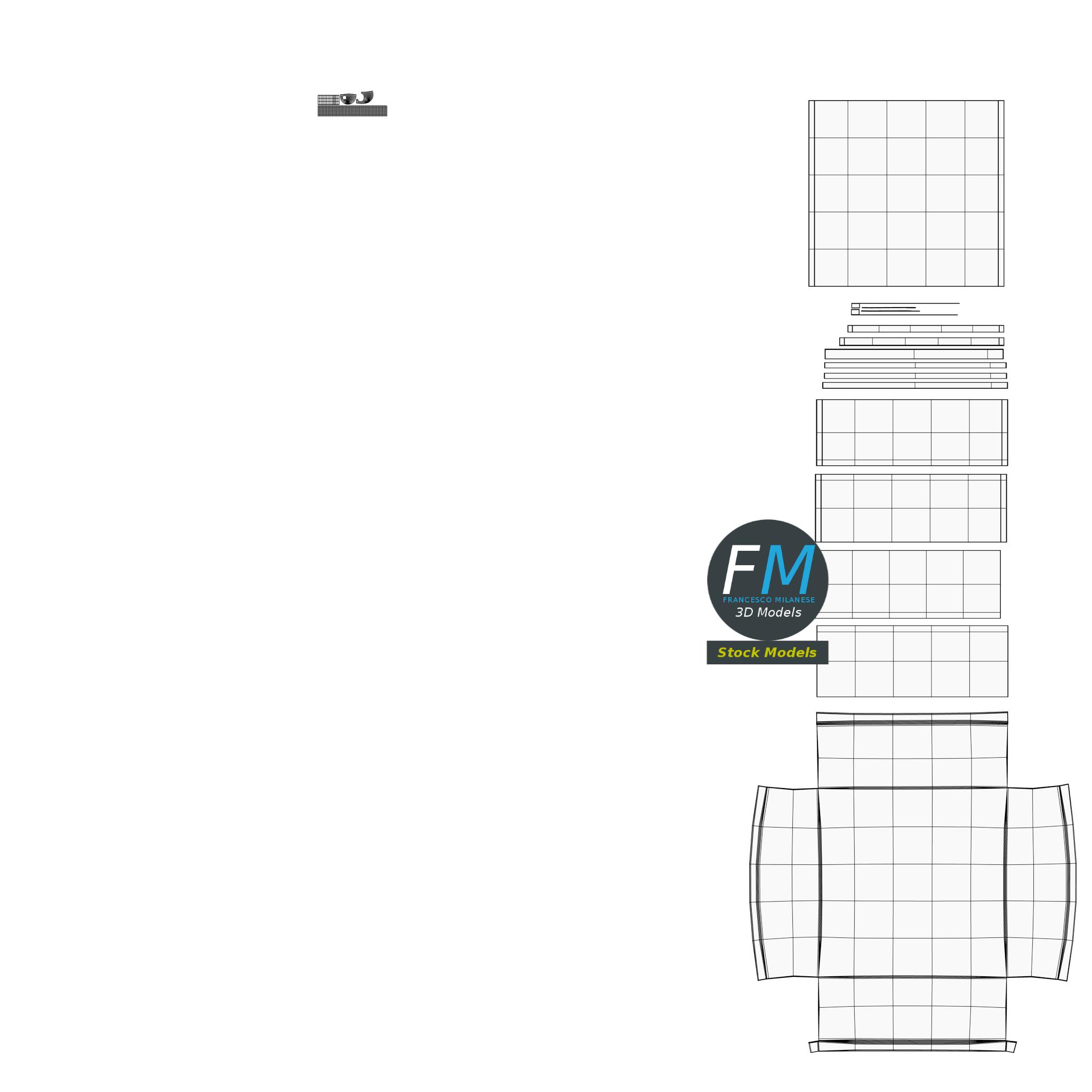 3D-Modell - Nachttisch mit Einer Schublade - 12 3D-Modell - Nachttisch mit Einer Schublade - 12