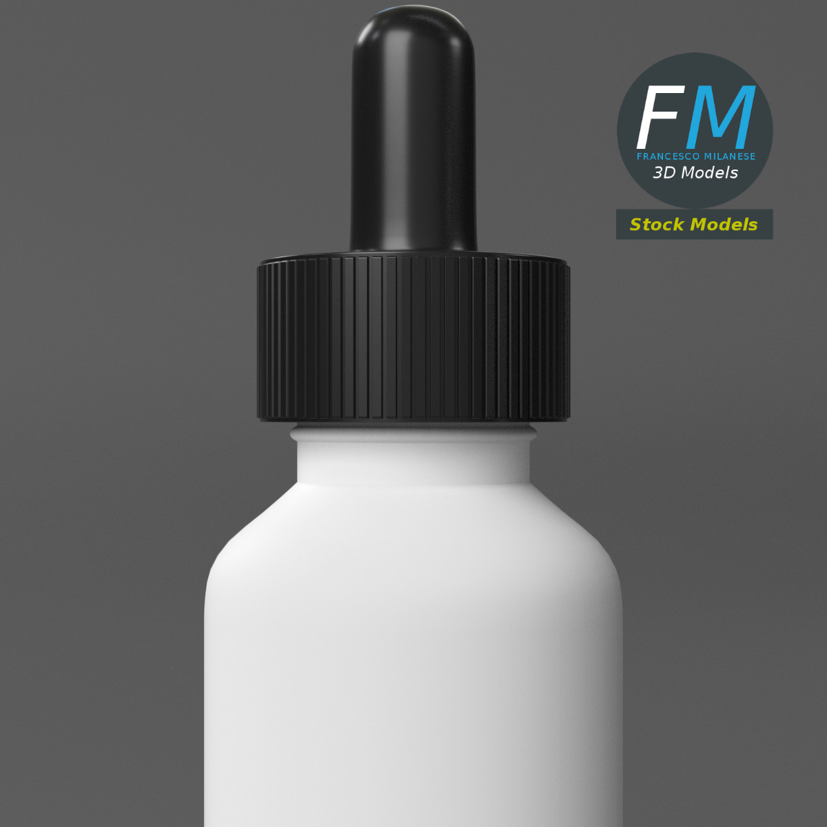 3D-Modell - Undurchsichtige Tropfflasche - 05
