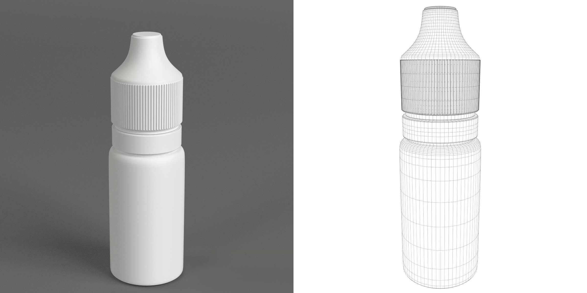 3D-Modell - Undurchsichtige Tropfflasche