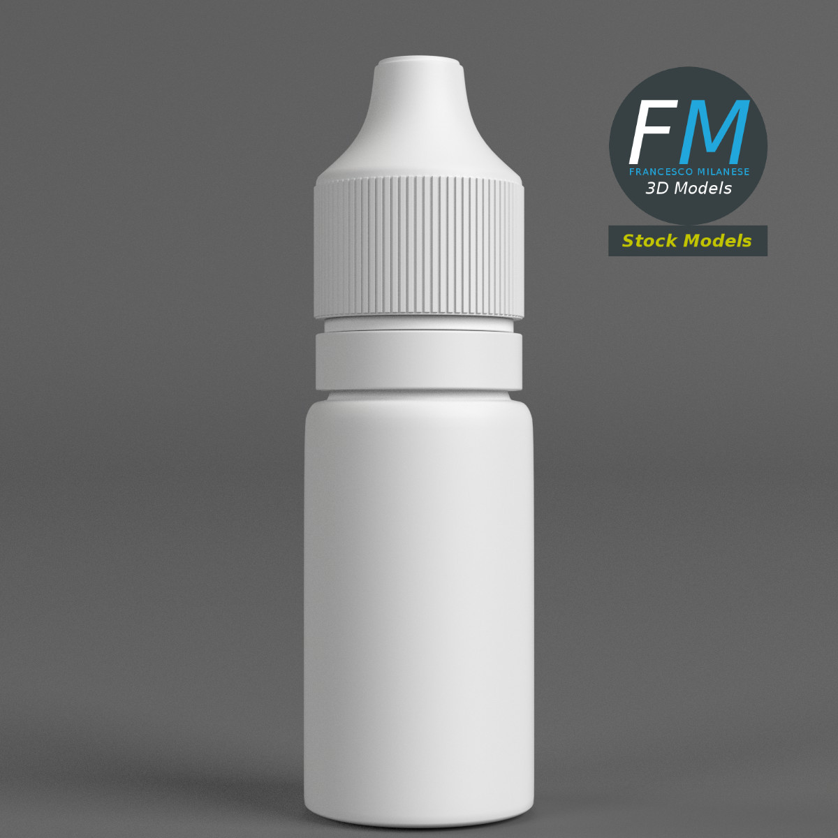 3D-Modell - Undurchsichtige Tropfflasche - 03