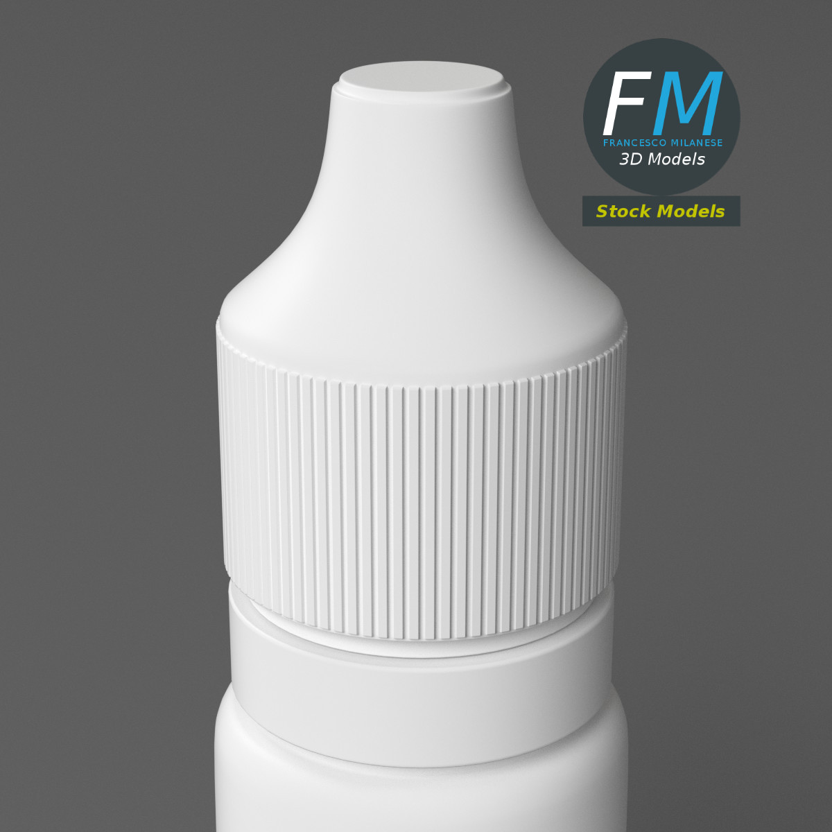 3D-Modell - Undurchsichtige Tropfflasche - 05