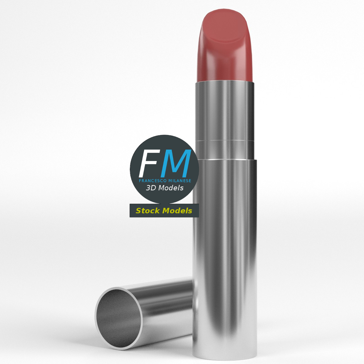 3D-Modell - Geöffneter Lippenstift - 03