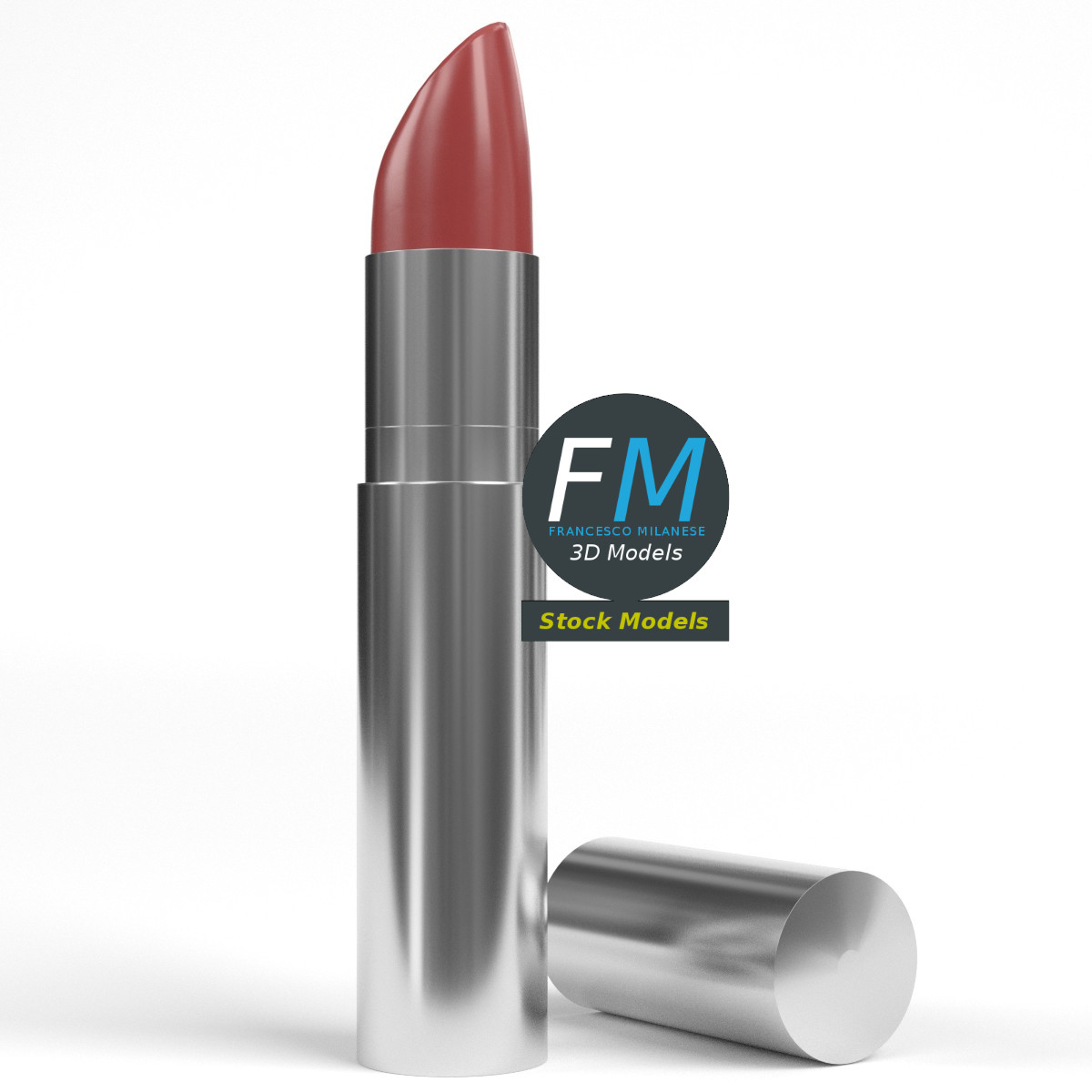 3D-Modell - Geöffneter Lippenstift - 04