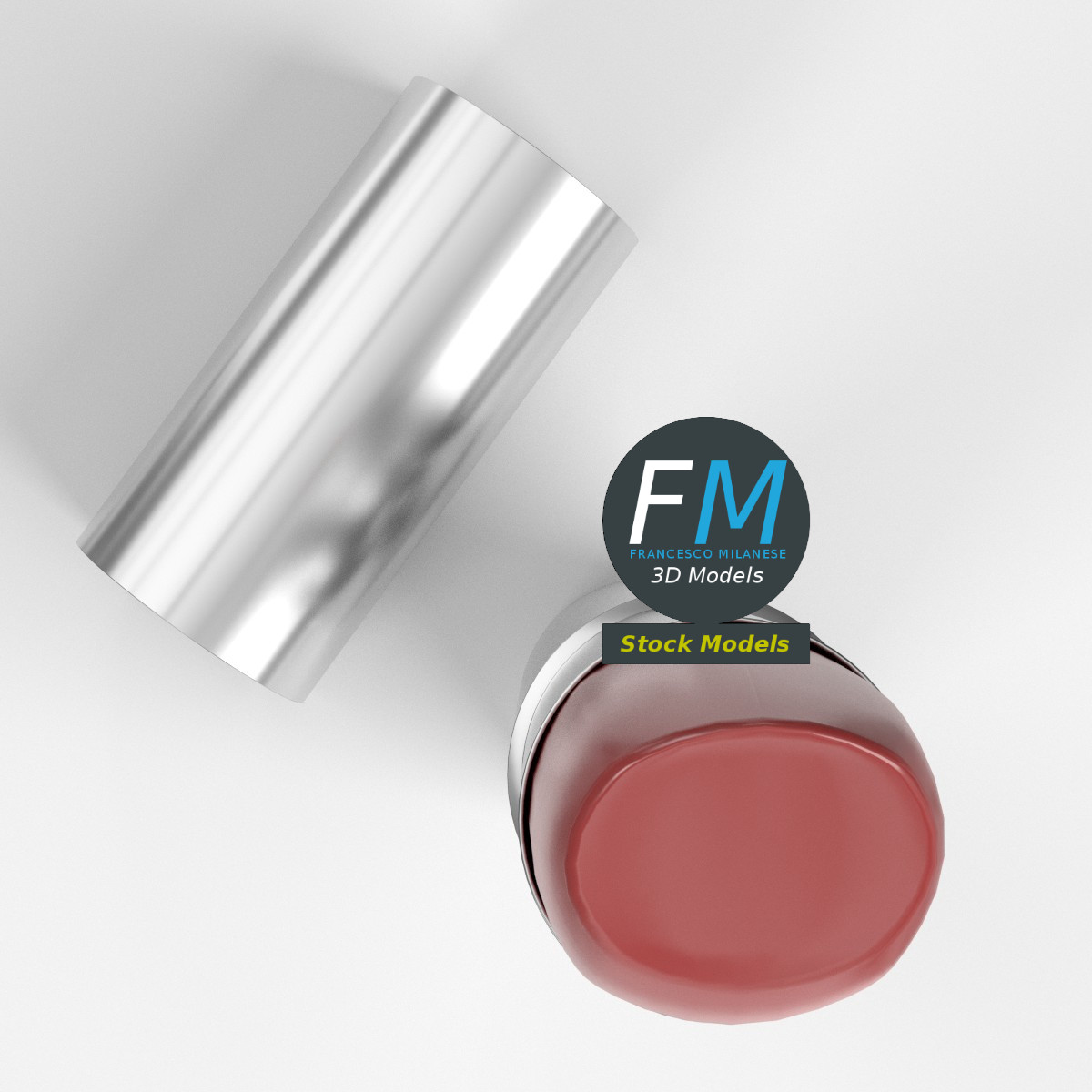 3D-Modell - Geöffneter Lippenstift - 06