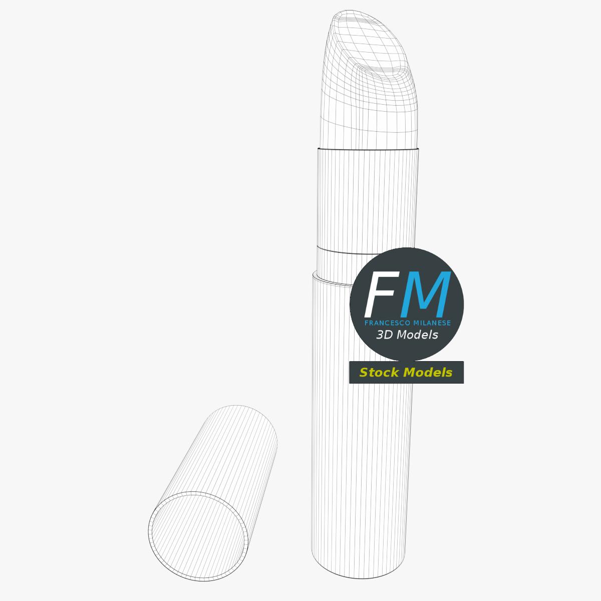 3D-Modell - Geöffneter Lippenstift - 07