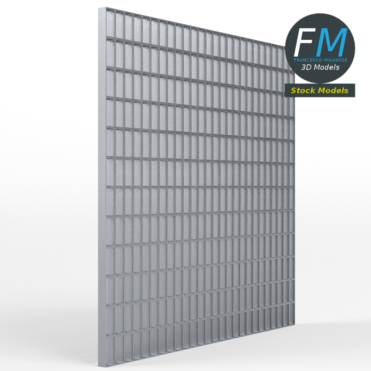 3D-Modell - Offener Stahlgitterrostboden - 04