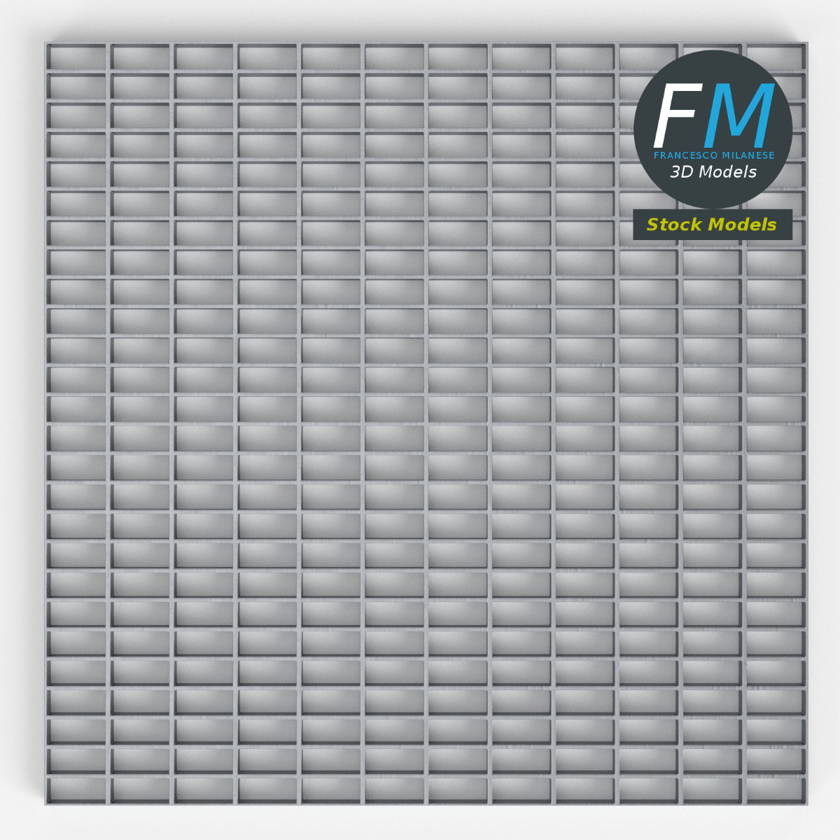 3D-Modell - Offener Stahlgitterrostboden - 06