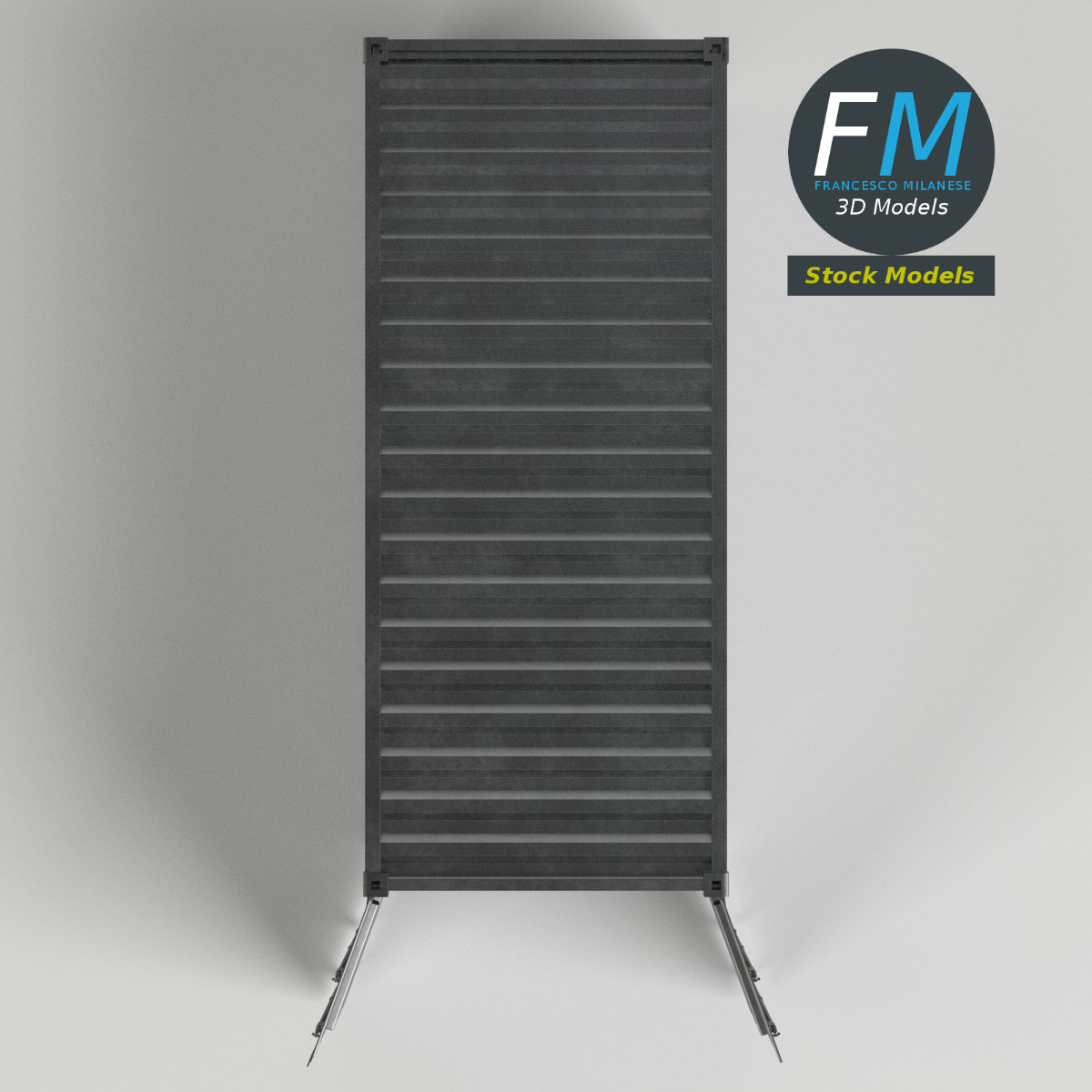 3D-Modell - Offener Frachtcontainer - 06