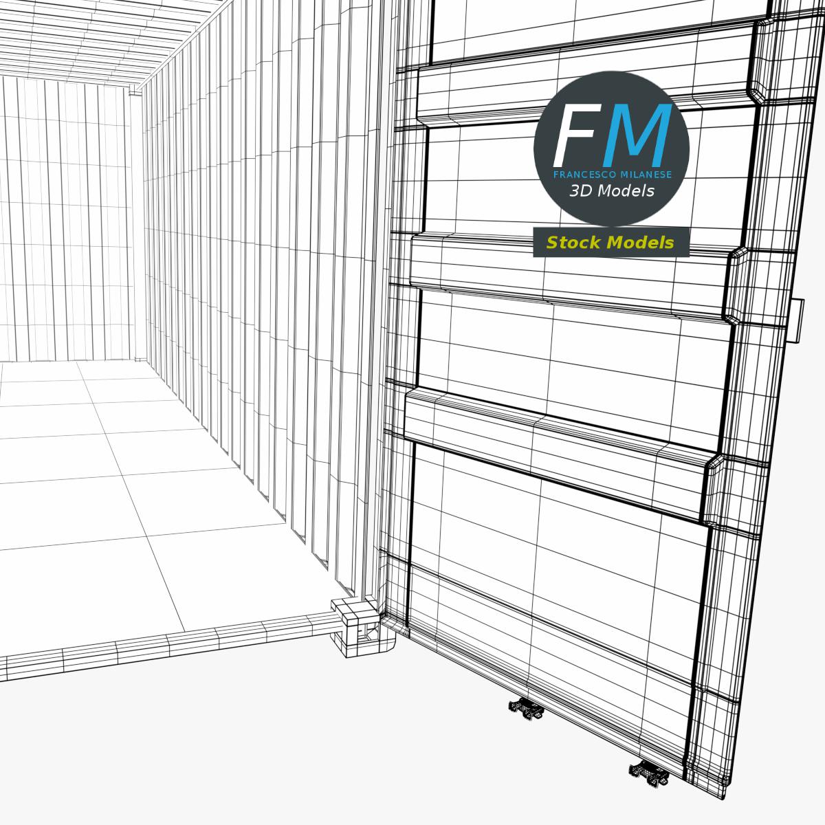 3D-Modell - Offener Frachtcontainer - 08