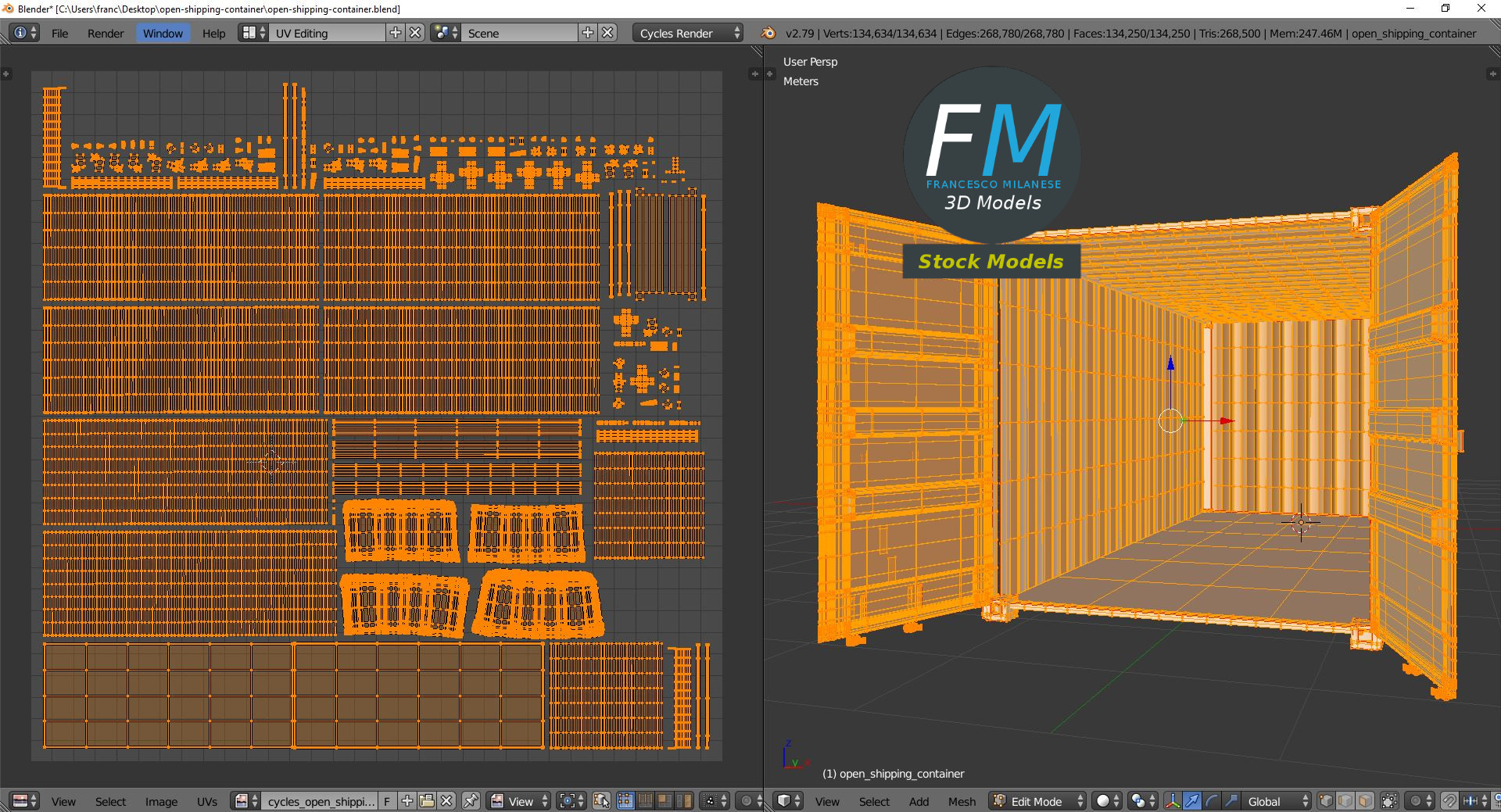 3D-Modell - Offener Frachtcontainer - 10
