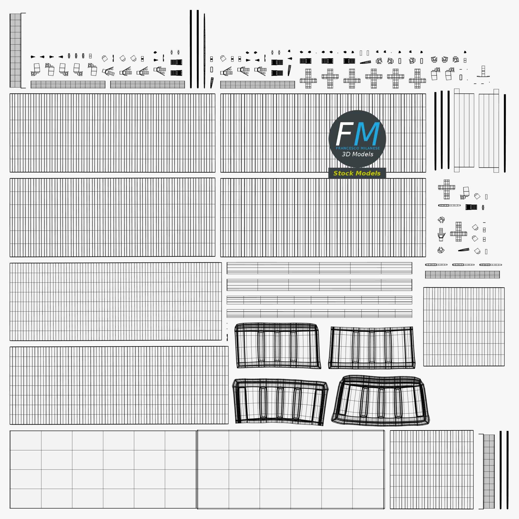 3D-Modell - Offener Frachtcontainer - 11 3D-Modell - Offener Frachtcontainer - 11