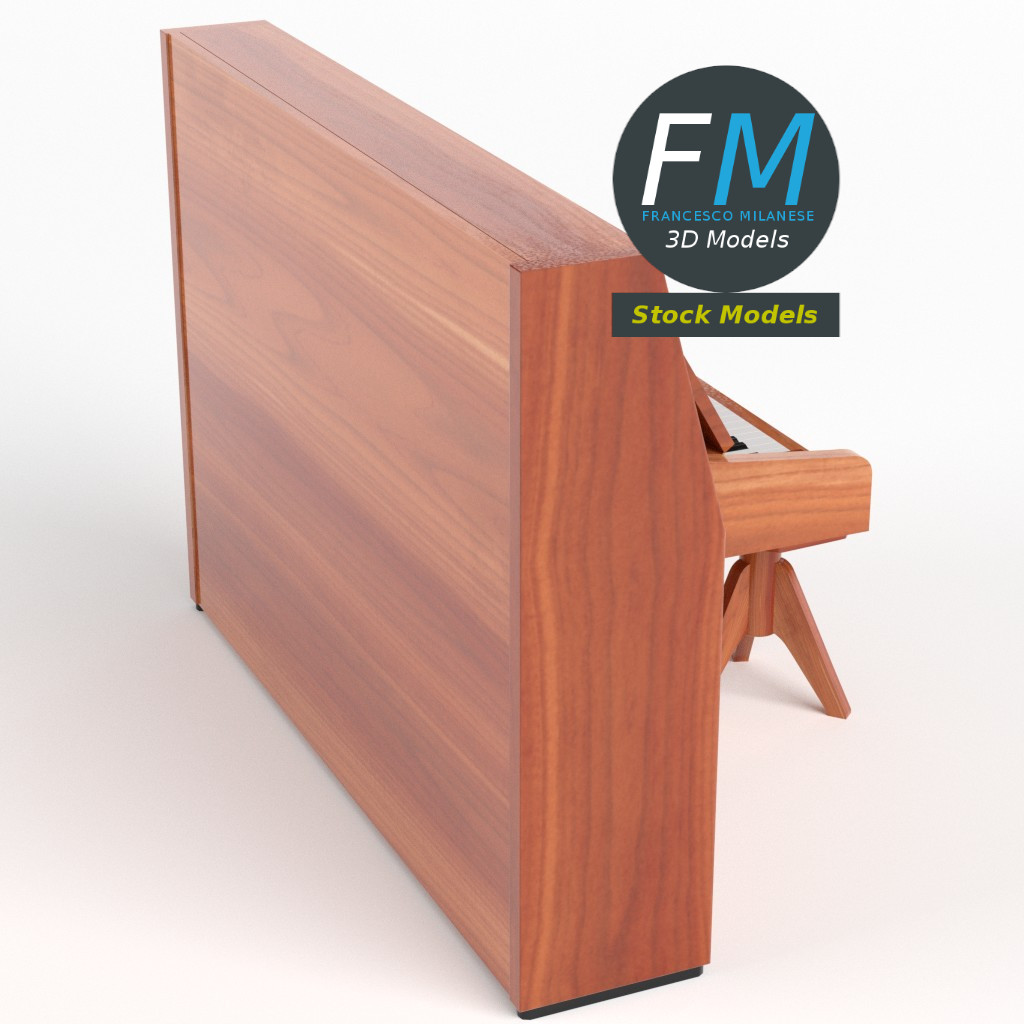 3D-Modell - Offenes Klavier - 04