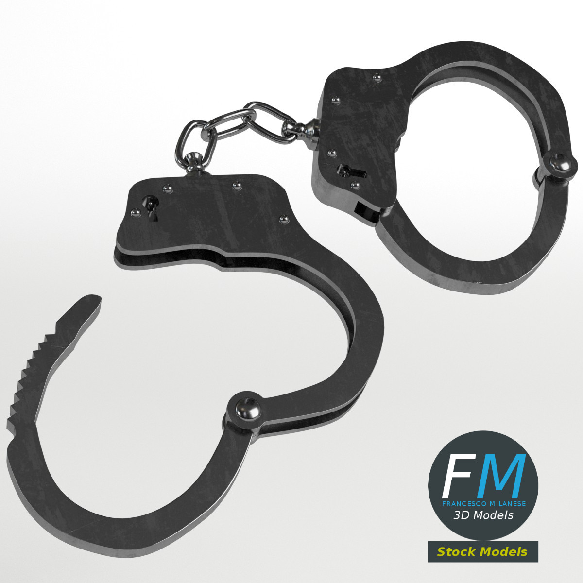 3D-Modell - Öffnbare Handschellen - 01