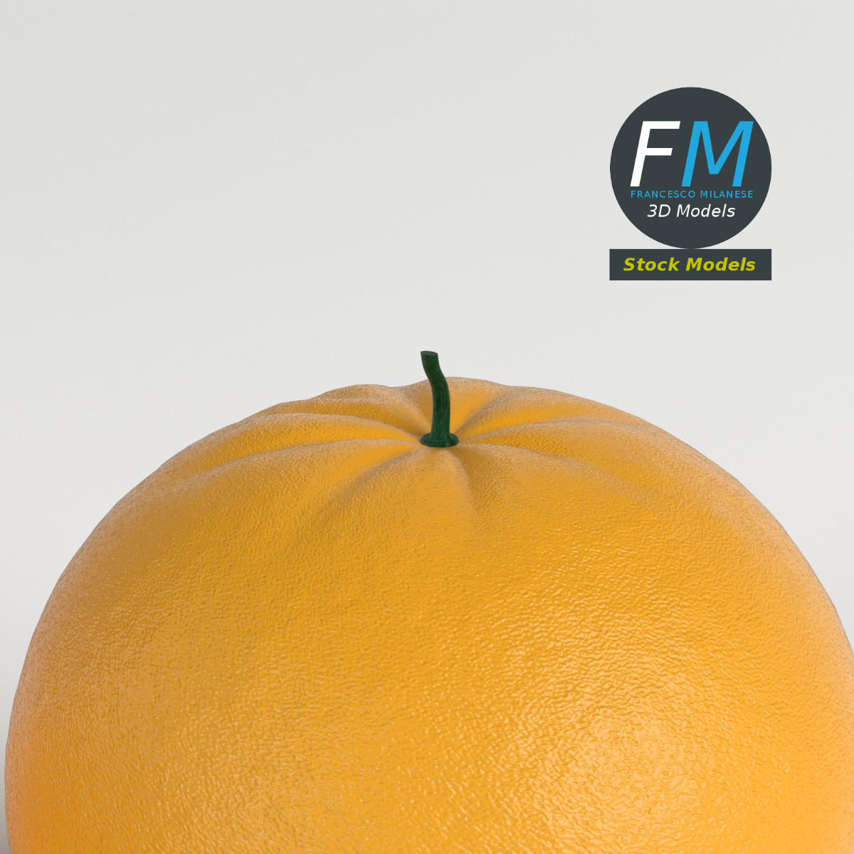 3D-Modell - Ganze und Halbe Orange - 03