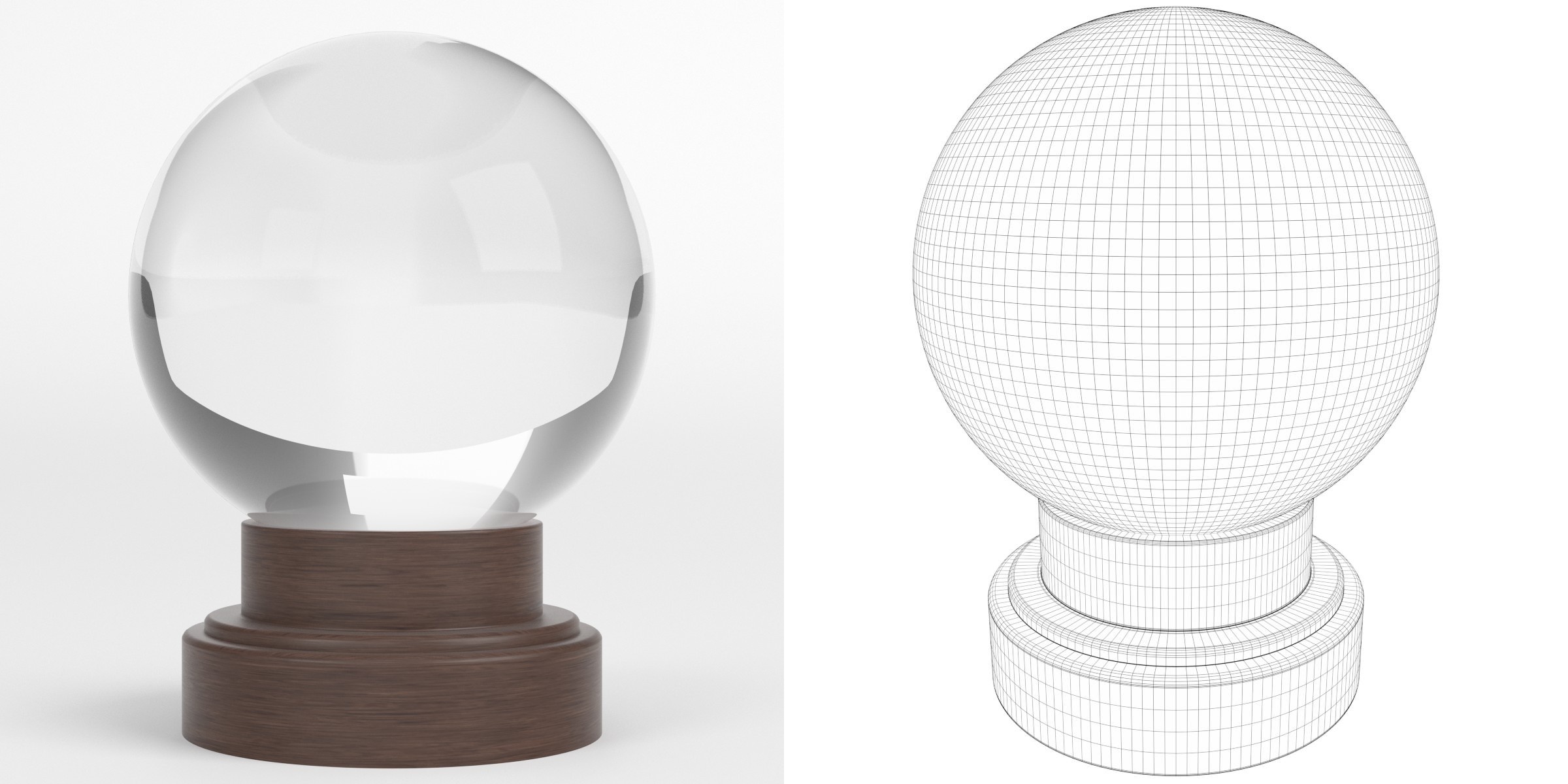 3D-Modell - Orbuculum Kristallkugel