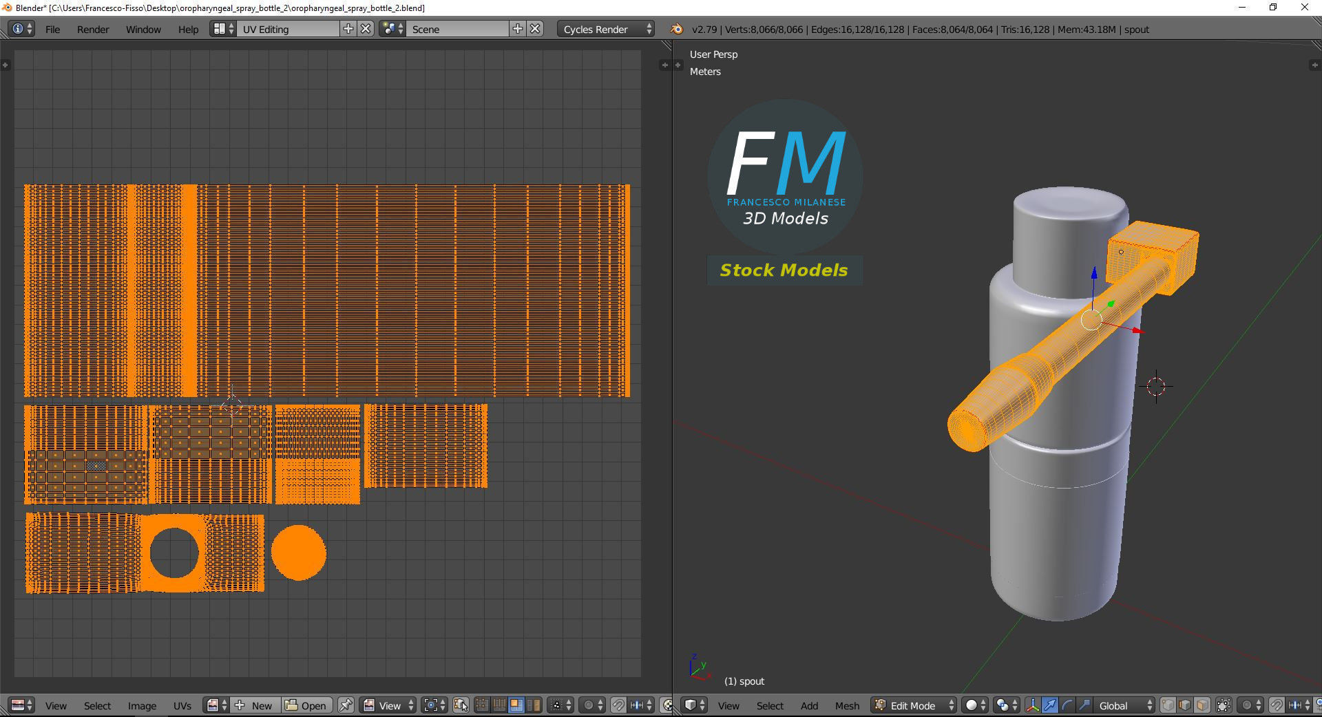 3D-Modell - Oropharyngeale Sprühflasche - 10
