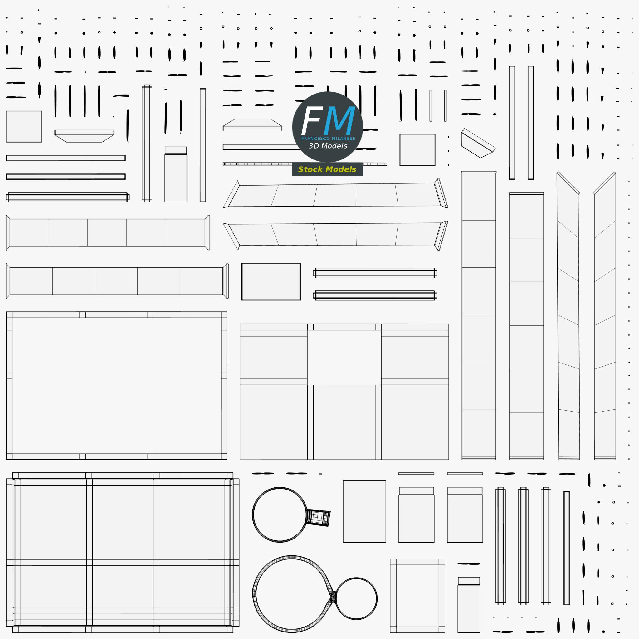 3D-Modell - Basketballplatz im Freien - 12