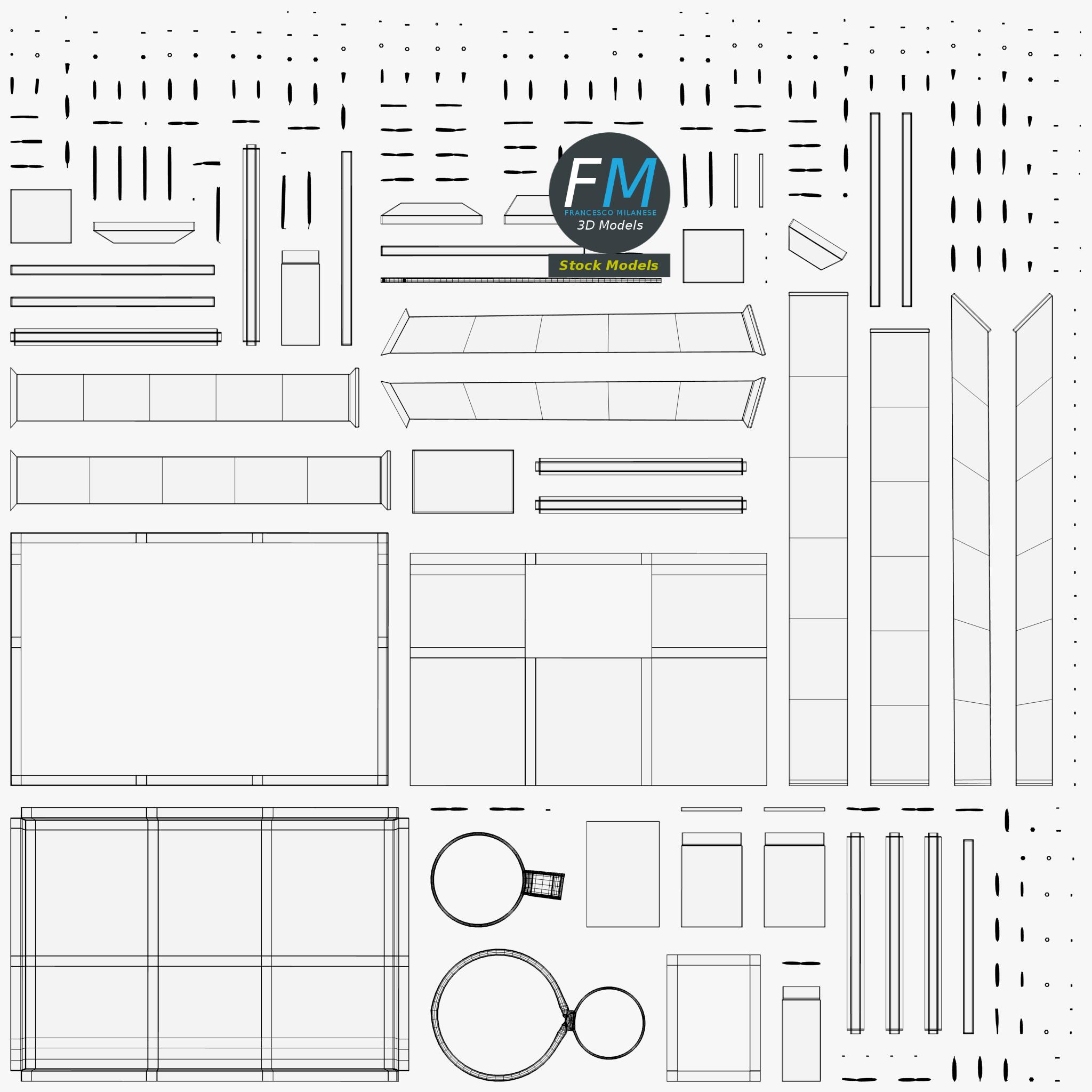 3D-Modell - Basketballplatz im Freien - 13 3D-Modell - Basketballplatz im Freien - 13