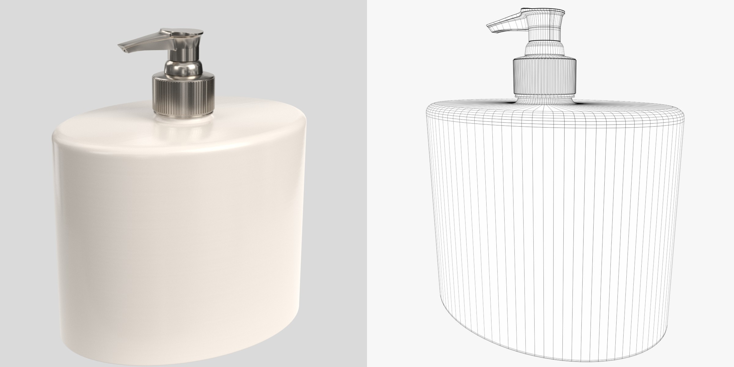 3D-Modell - Ovaler Seifenspender