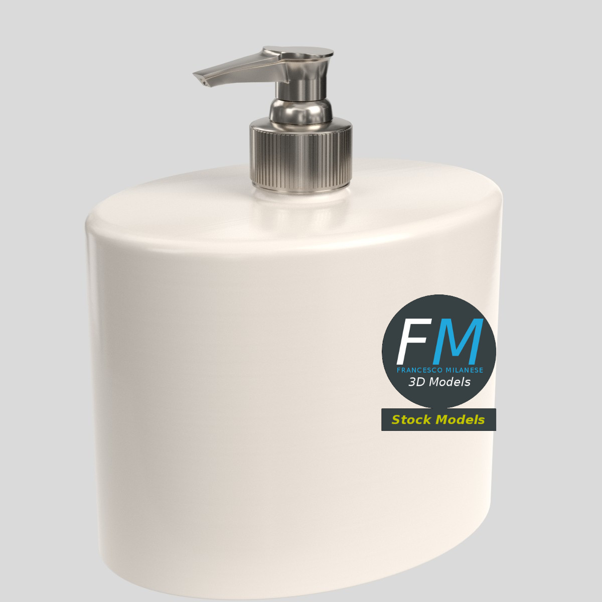 3D-Modell - Ovaler Seifenspender - 01