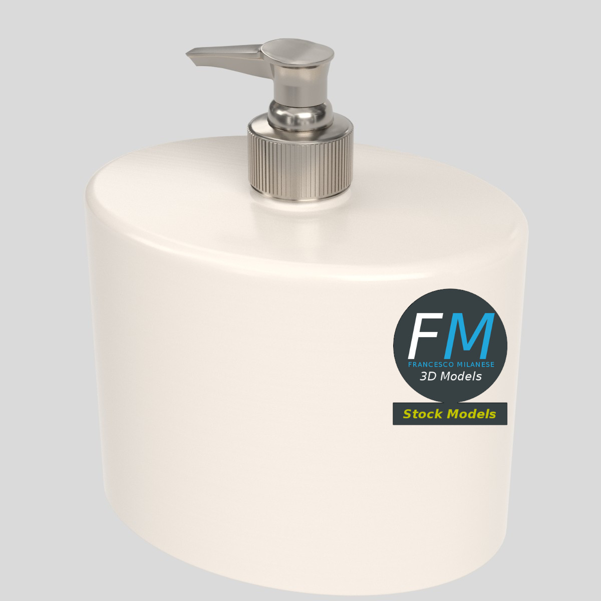 3D-Modell - Ovaler Seifenspender - 02