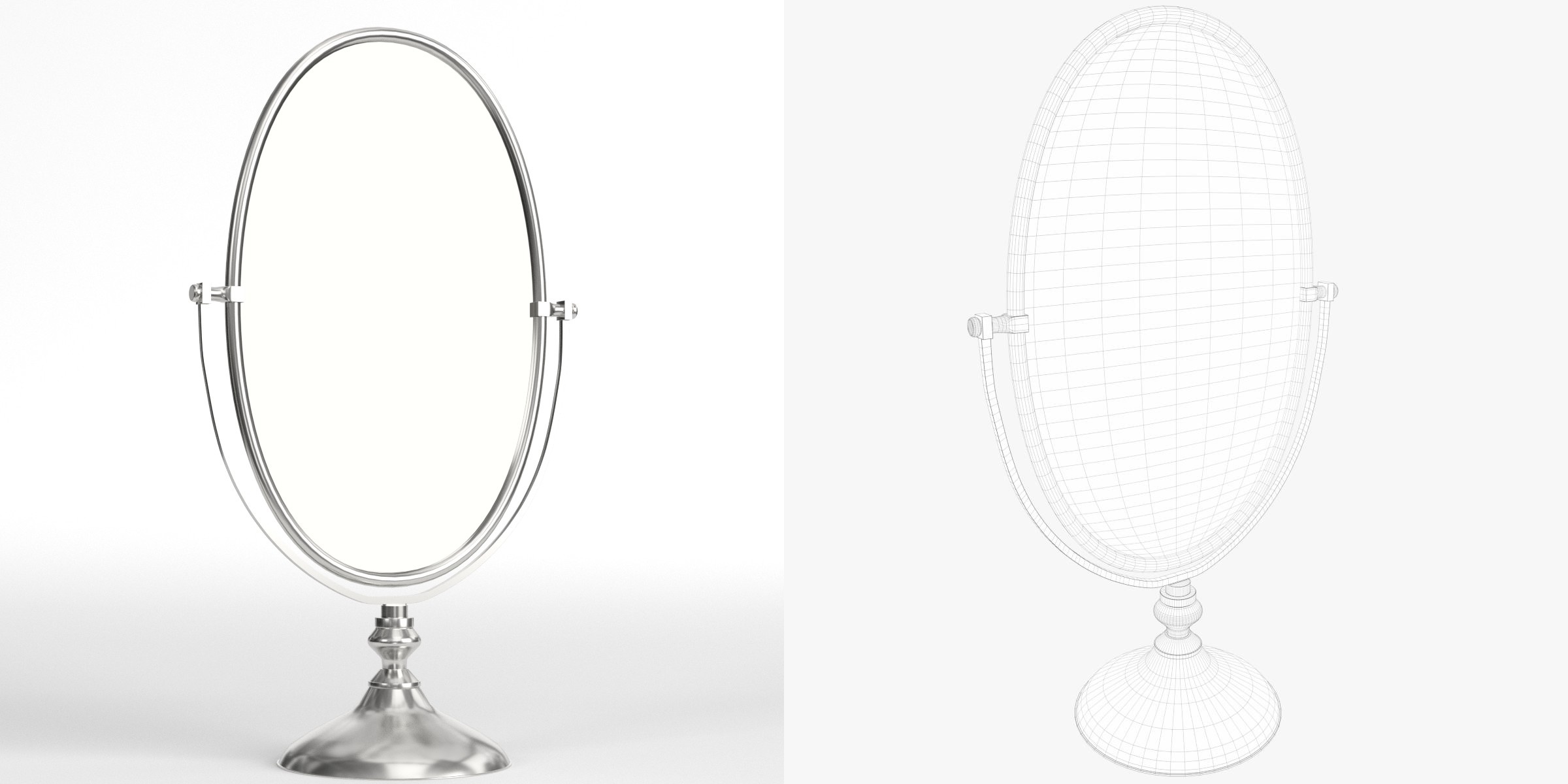 3D-Modell - Ovaler Tischspiegel