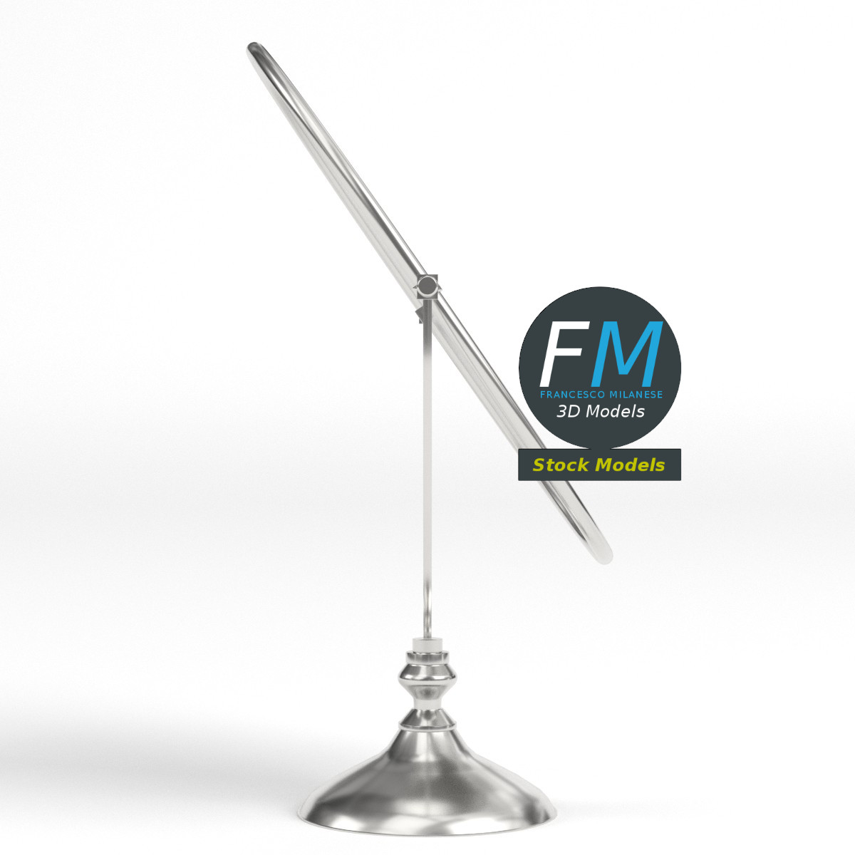 3D-Modell - Ovaler Tischspiegel - 04