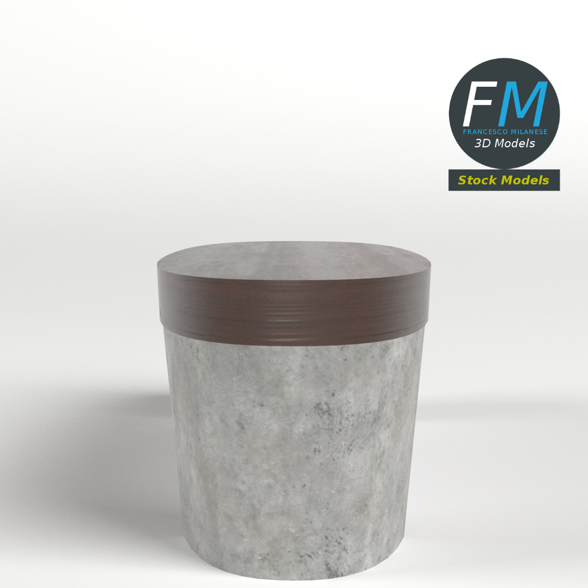 3D-Modell - Ovale Sitzbank - 04