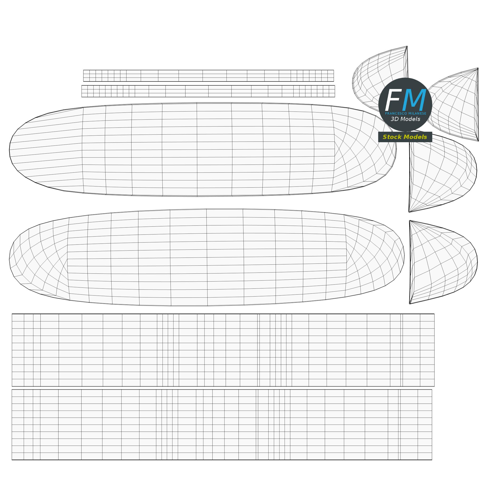 3D-Modell - Ovale Sitzbank - 11 3D-Modell - Ovale Sitzbank - 11