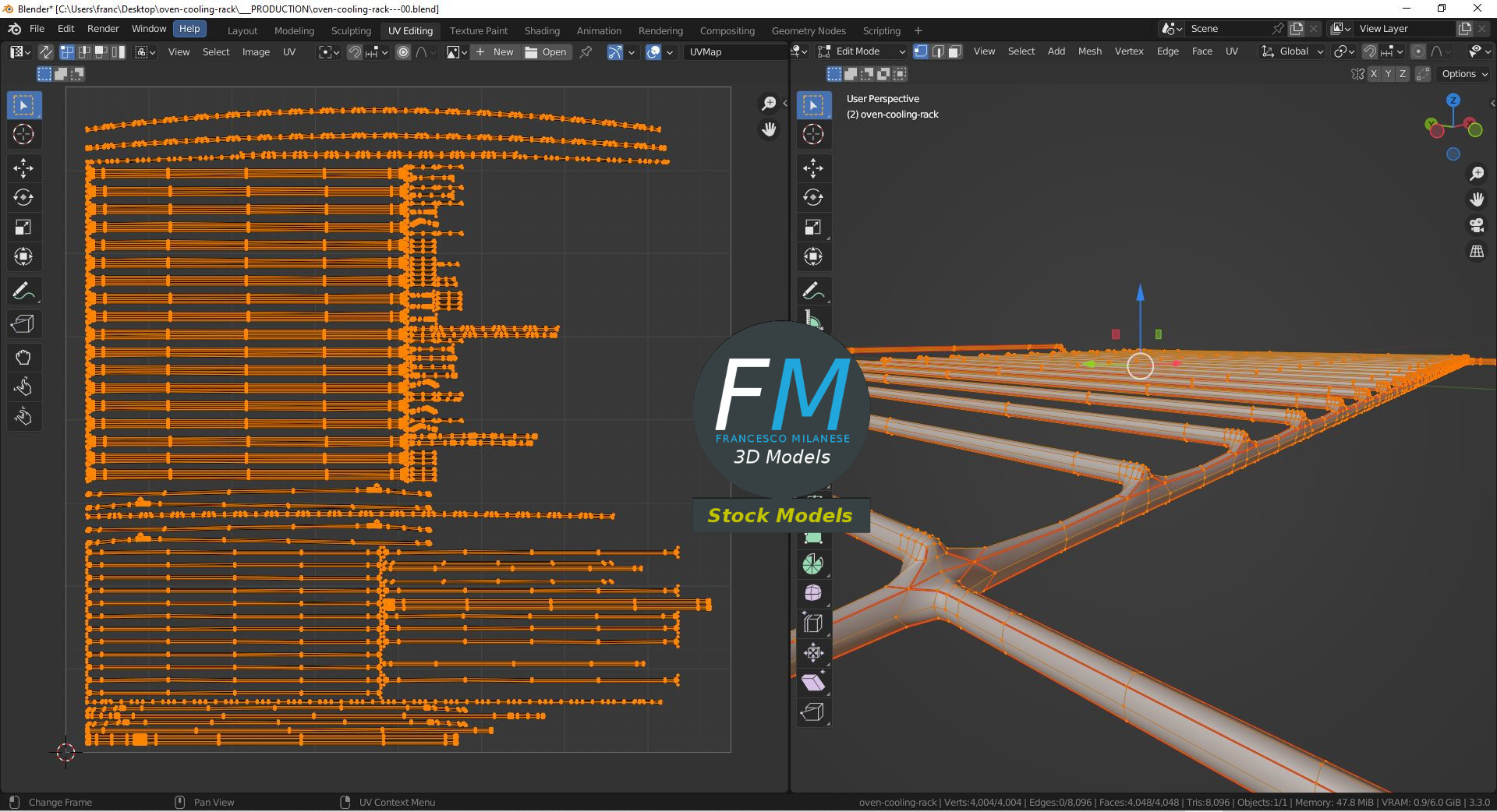 3D-Modell - Ofen-Abkühlgitter - 10