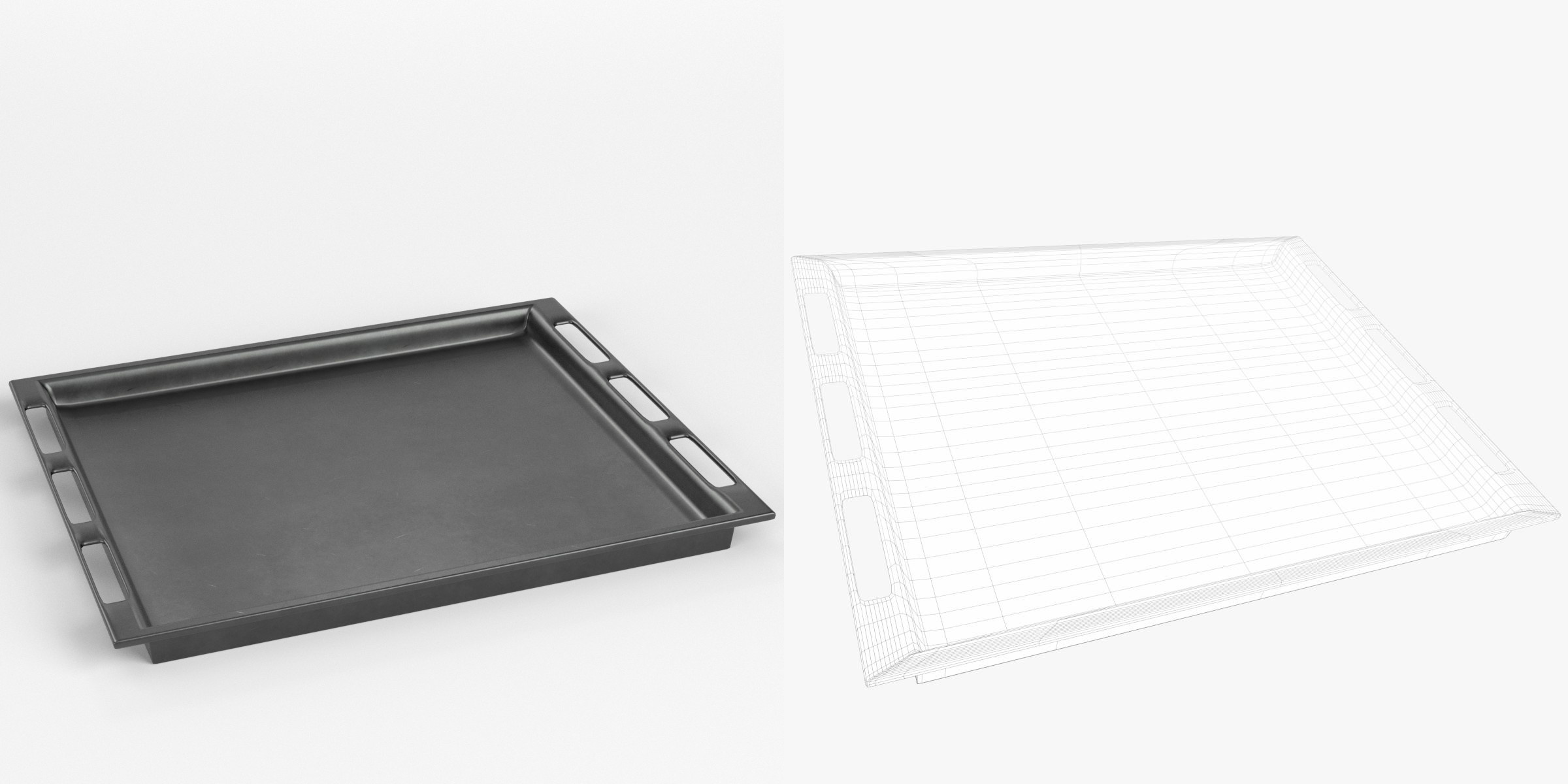 3D-Modell - Backofen-Fettpfanne