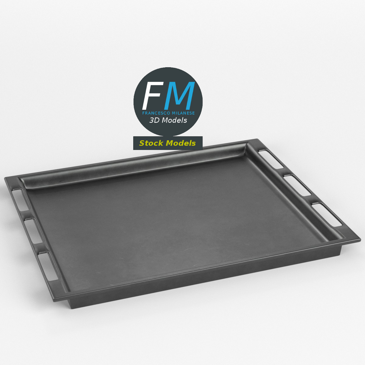 3D-Modell - Backofen-Fettpfanne - 01