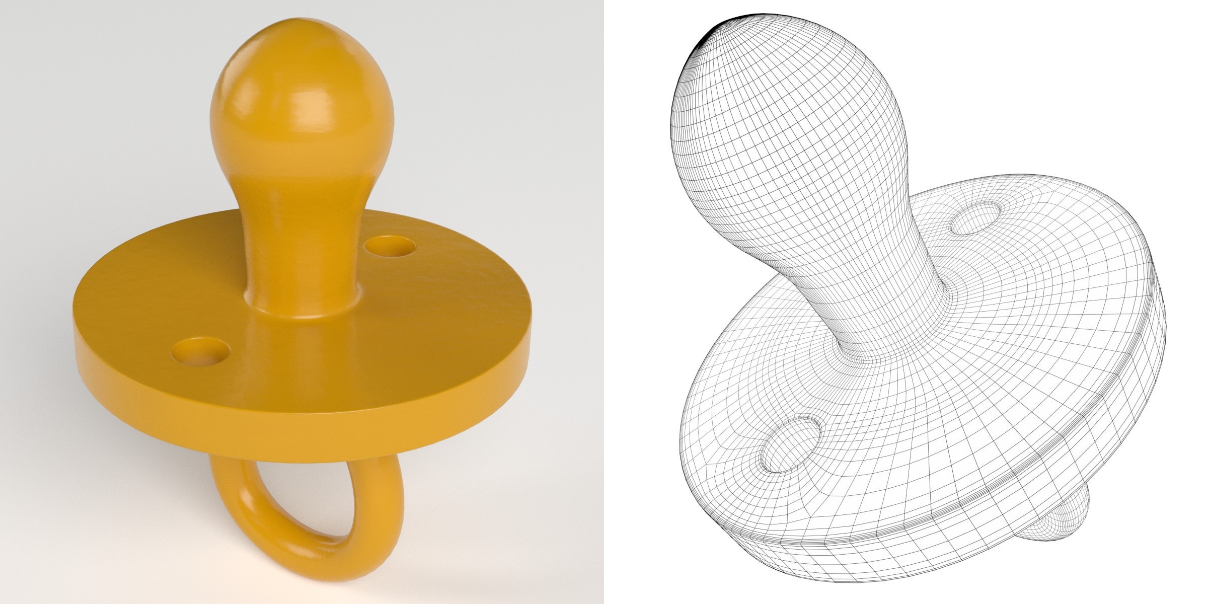 3D-Modell - Baby-Schnuller
