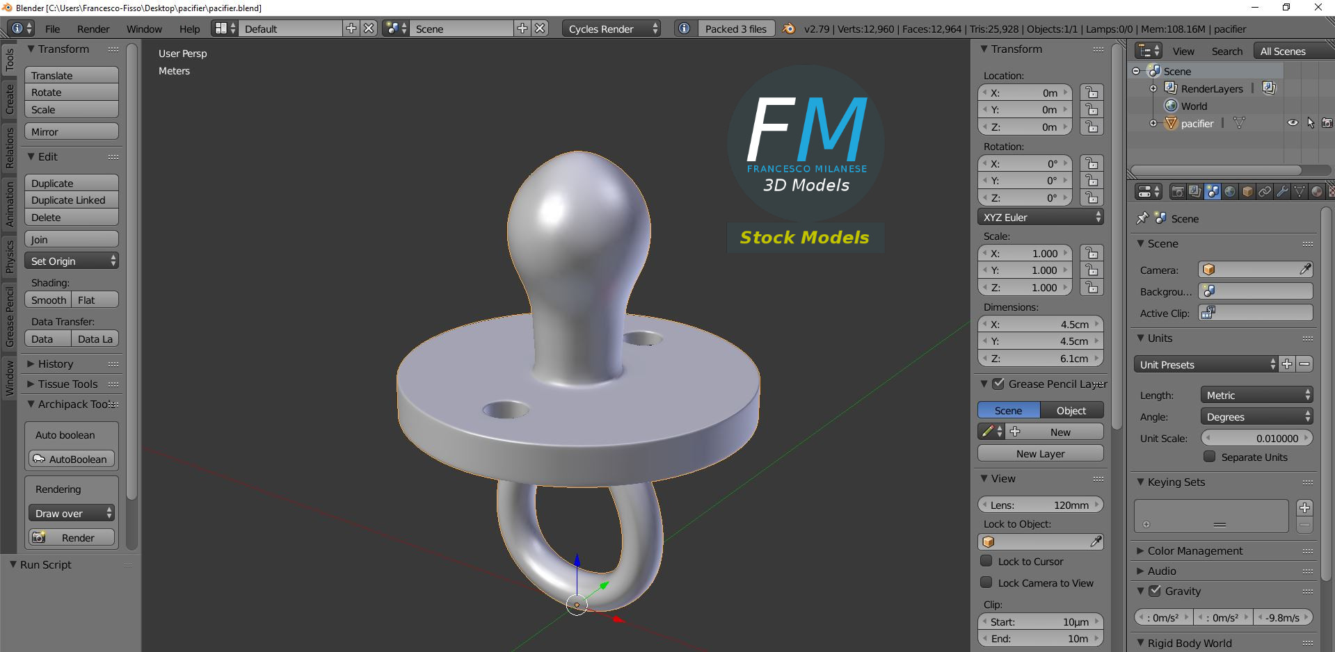 3D-Modell - Baby-Schnuller - 09