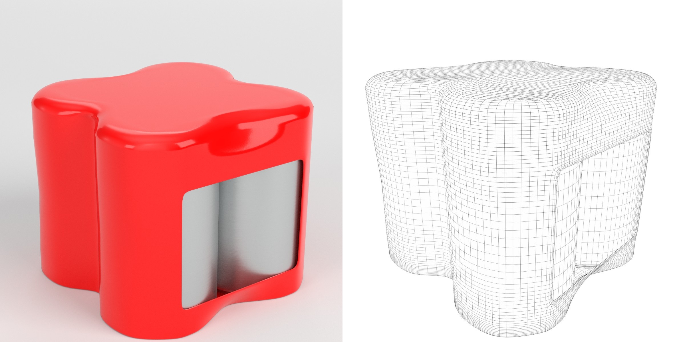 3D-Modell - Viererpack Getränkedosen