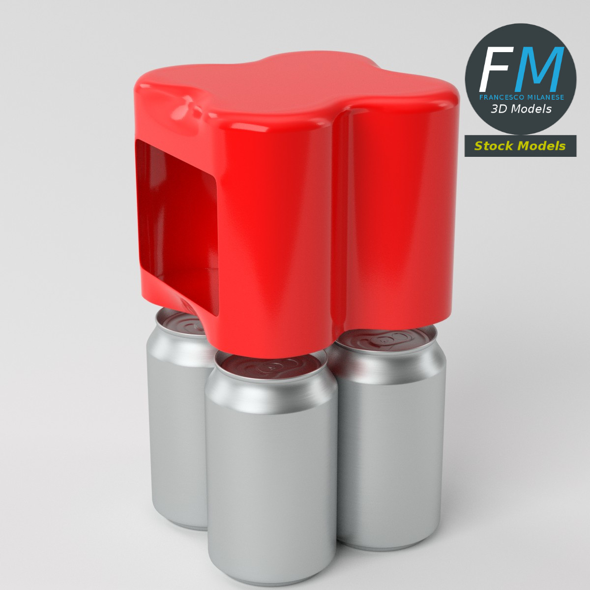 3D-Modell - Viererpack Getränkedosen - 05