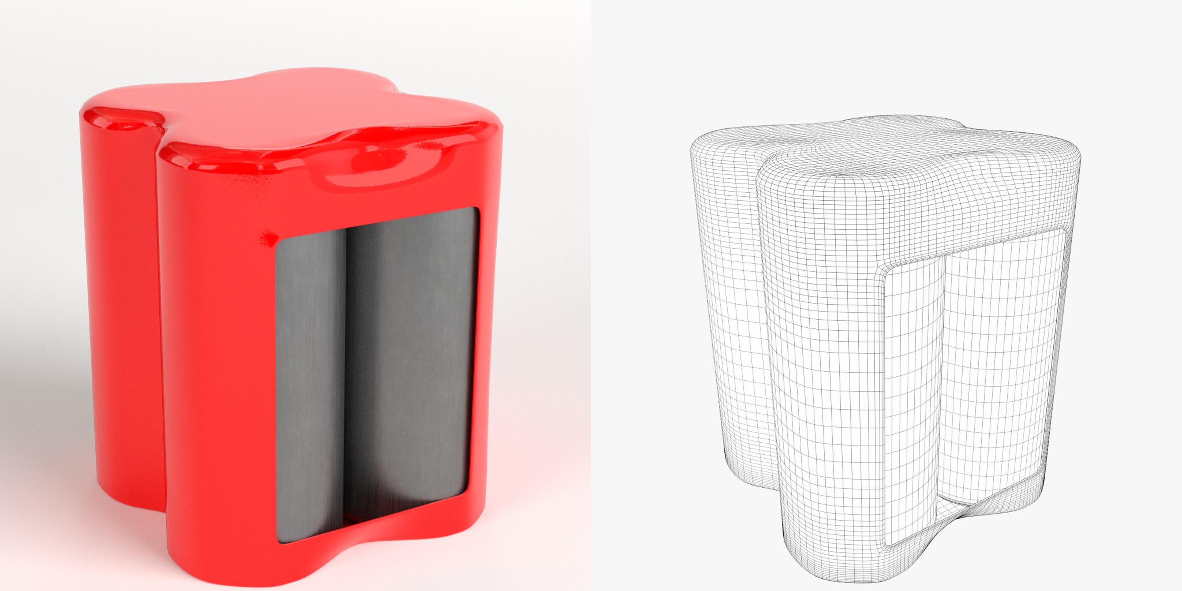 3D-Modell - Viererpack Hohe Getränkedosen