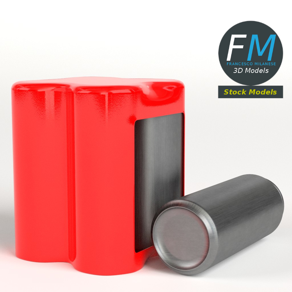 3D-Modell - Viererpack Hohe Getränkedosen - 04