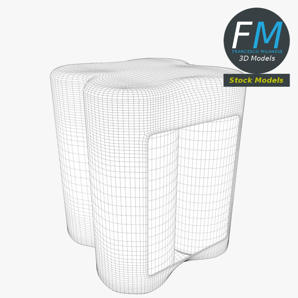 3D-Modell - Viererpack Hohe Getränkedosen - 07