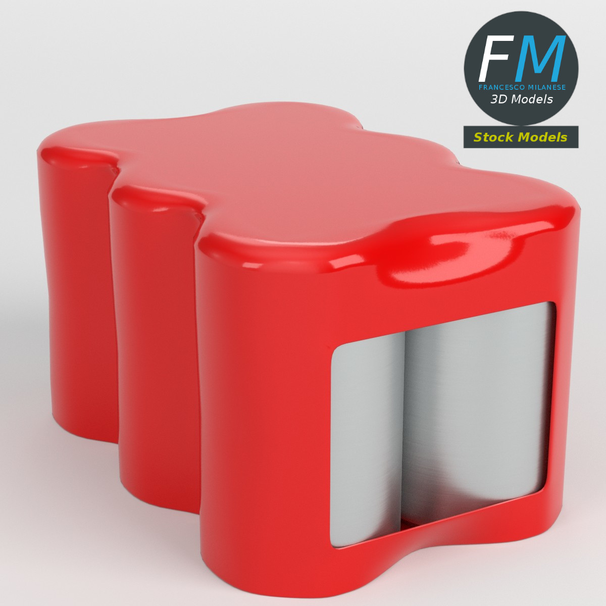3D-Modell - Sechserpack Getränkedosen - 01