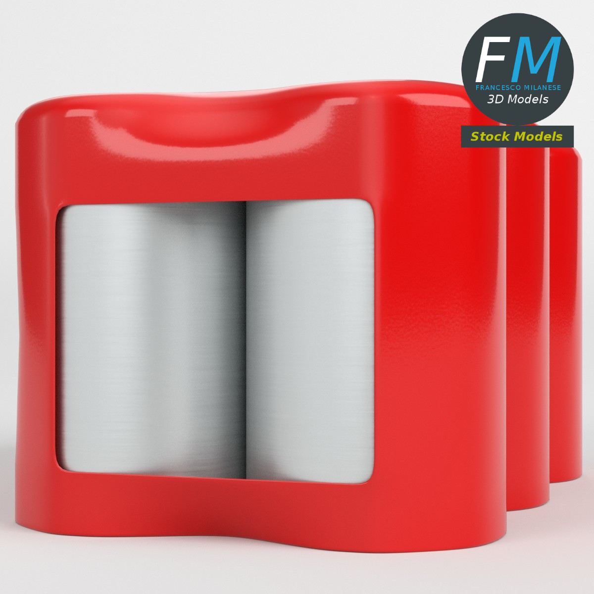 3D-Modell - Sechserpack Getränkedosen - 03
