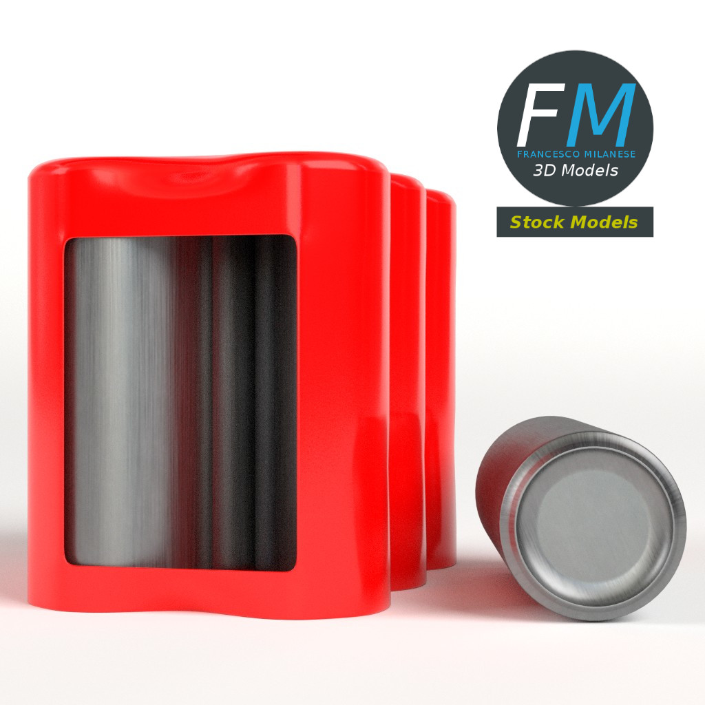 3D-Modell - Sechserpack Hohe Getränkedosen - 04