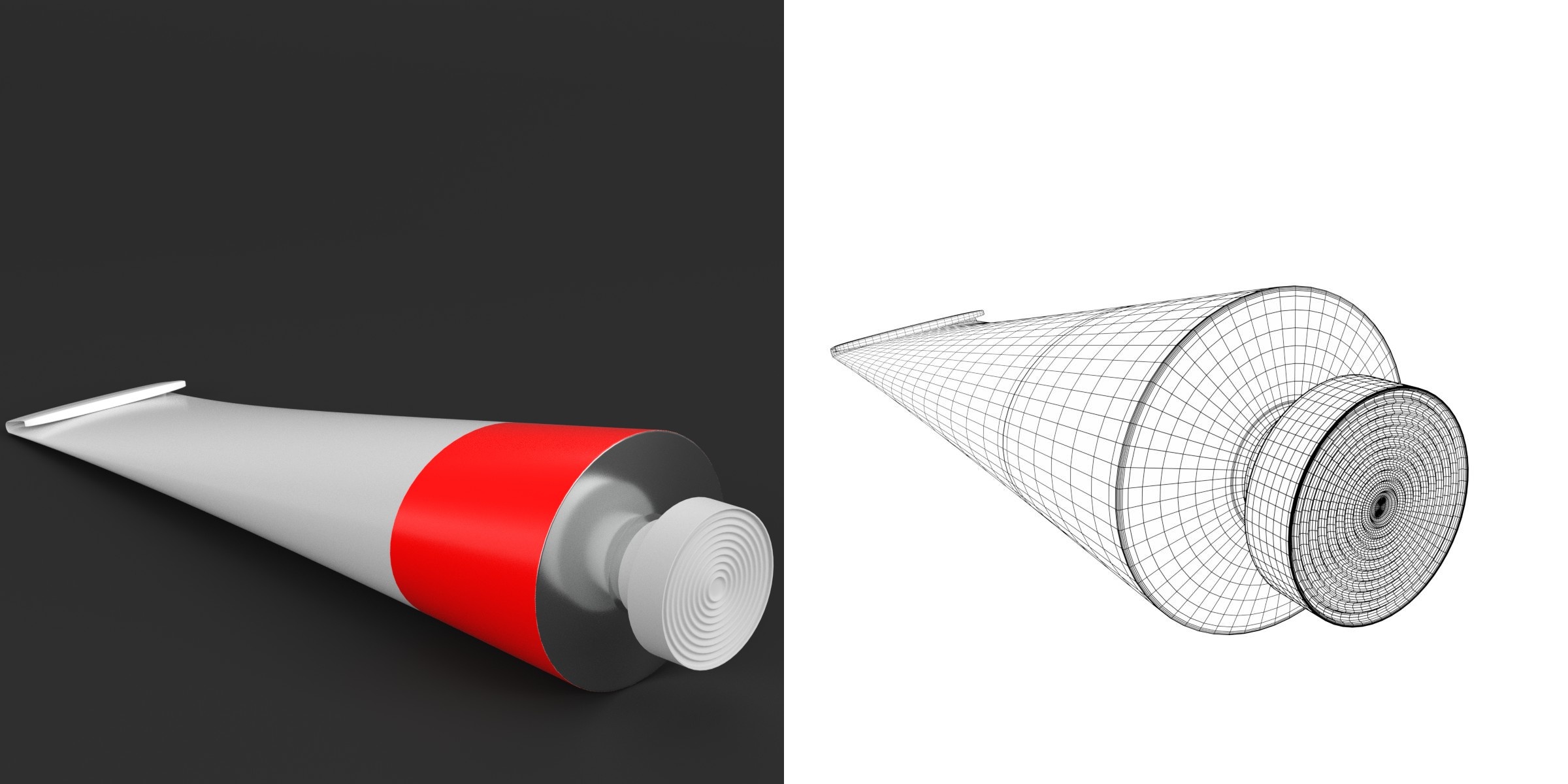 3D-Modell - Farbtube