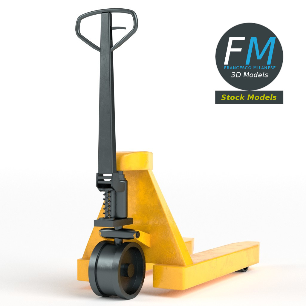 3D-Modell - Manueller Hubwagen - 04