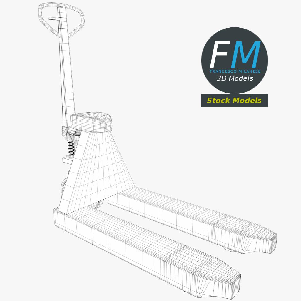 3D-Modell - Manueller Hubwagen - 07