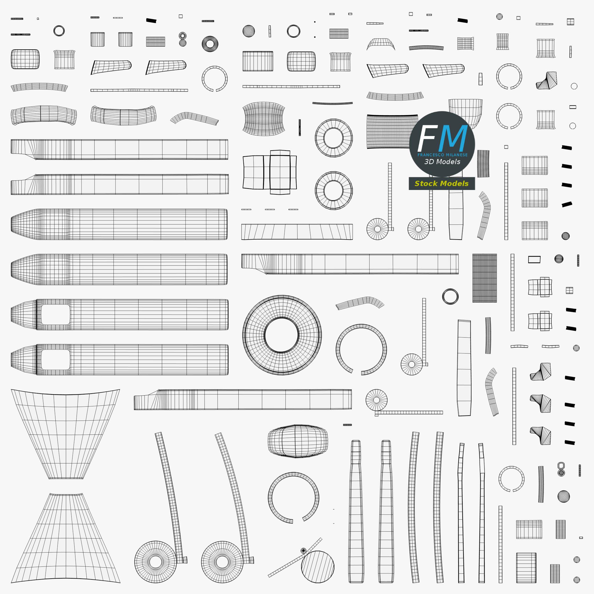 3D-Modell - Manueller Hubwagen - 11 3D-Modell - Manueller Hubwagen - 11
